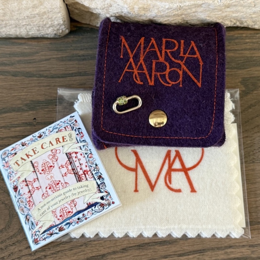 Marla Aaron 14K Yellow Gold Stoned Babylock Green Tourmaline